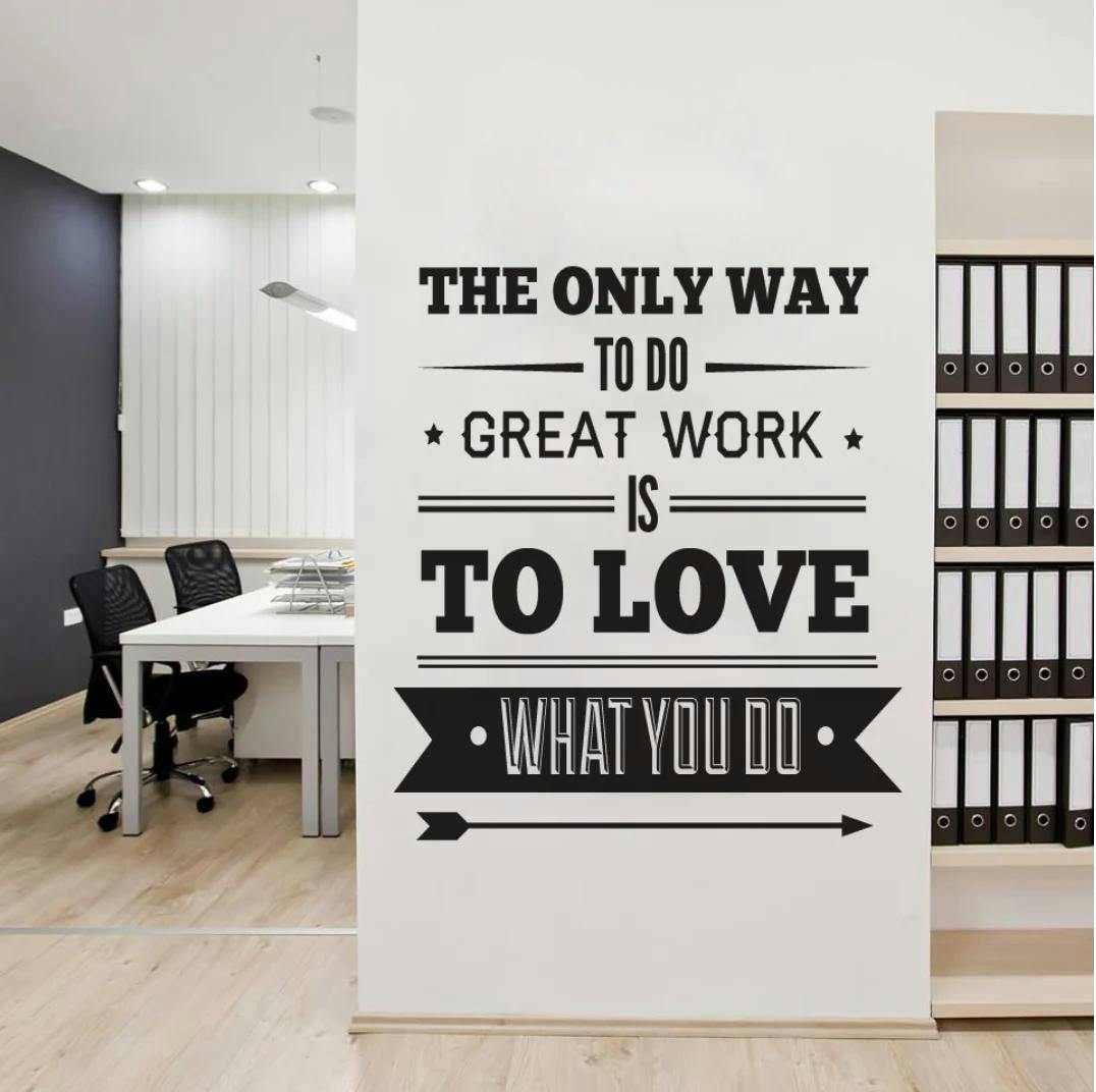 A well-placed wall decal can add life and prominence to a room or office.