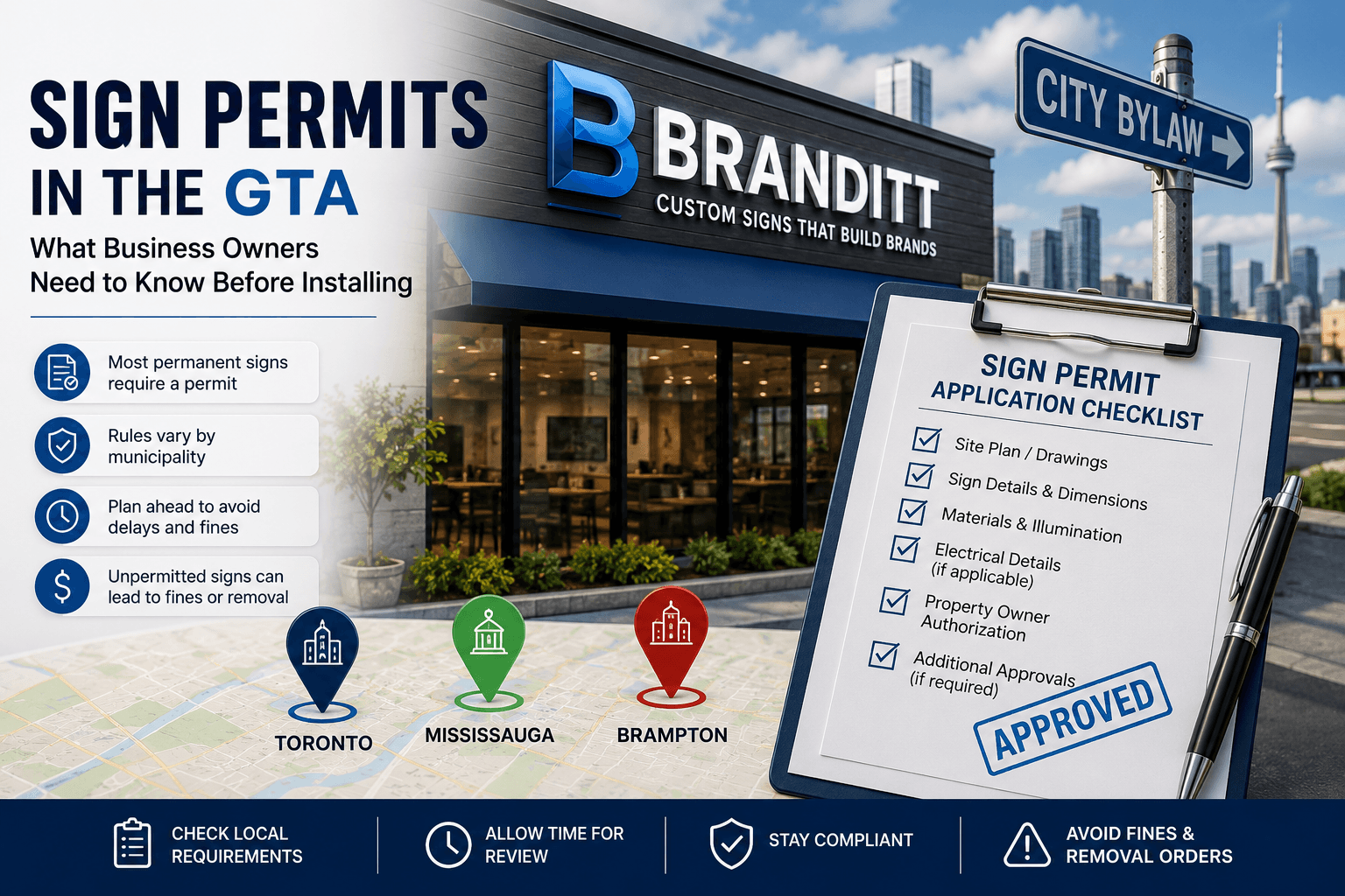 Sign Permits in the GTA 2026: A Business Owner's Guide | Branditt
